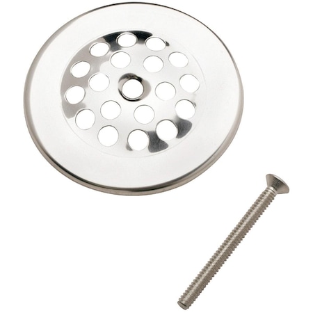 All-Source 2 In. Dome Cover Tub Drain Strainer with Chrome Finish 438477
